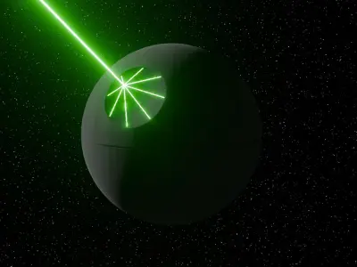 star wars Death Star Low-poly 3D model