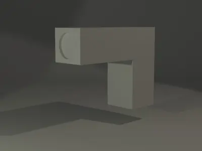 Very Low-Poly Pistol Free low-poly 3D model