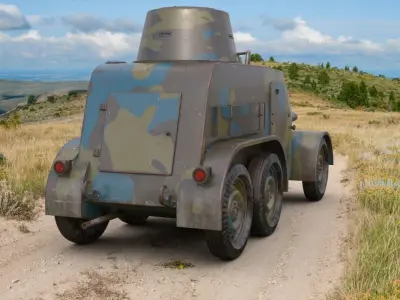 OA vz 30 Armoured Car Czechoslovak Mental Ray 3D model