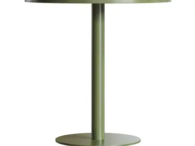 Metsu Round Metal Outdoor Bistro Table Low-poly 3D model