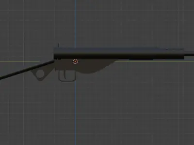 STEN GUN MK2 - Low Polygon Low-poly 3D model