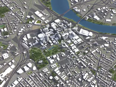 Hartford Low-poly 3D model