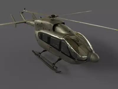 EC145 Helicopter Low-poly 3D model