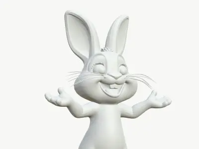 High-Quality Realistic Cute Cartoon Bunny 3D model