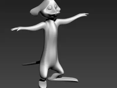 Children room Statue Decor Statue sculpture animal timon Free 3D model