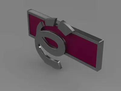 Yo mobile Logo 3D model