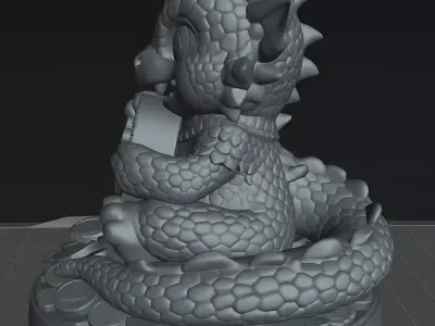  Lucky Baby Dragon Cute Coin Guardian 3D print model