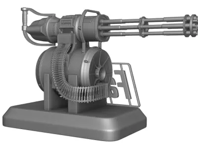 Minigun Fallout 4 Figure 3D print model