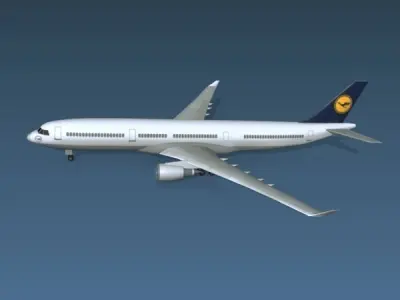 Airbus A330 commercial airliner 3D model