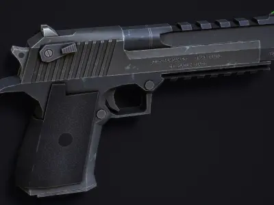 Desert Eagle Pistol - Low Poly Game Ready Low-poly 3D model