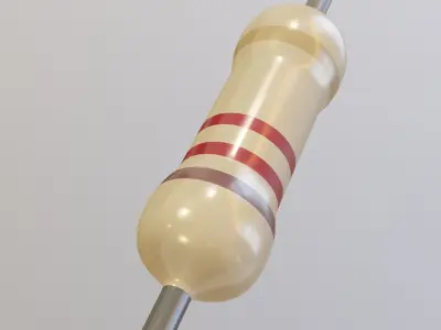Resistor Low-poly 3D model
