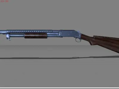 M1897 Pubg Low-poly 3D model