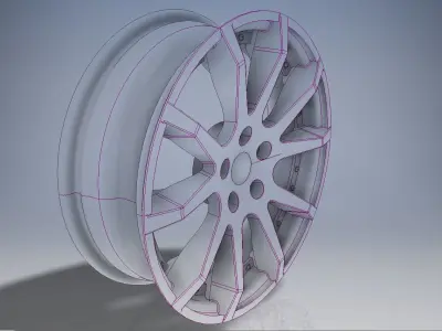 Car Rim 19 Wheel Real 3D model