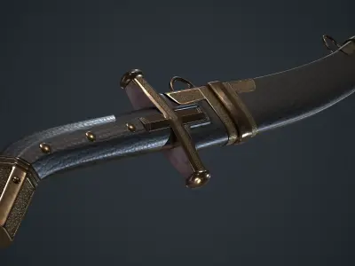 Chechuga samurai sword 3D model