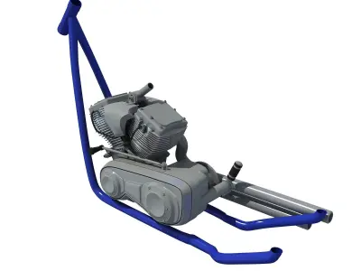 Motorcycle Bike Engine 3D model