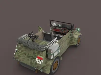 Volkswagen Kubelwagen Free 3D model