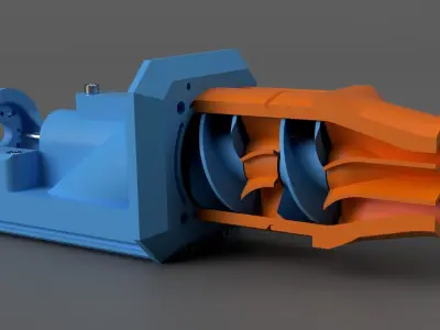 M-Jet 60 - 3D Printable Jet Drive for Electric Surfboards 3D print model