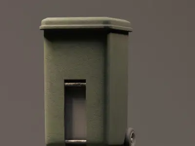 A pack of 3 trash bin Free 3D model