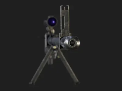 Sniper Rifle OSV-96 Low-poly 3D model