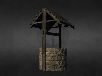 Medieval well Free low-poly 3D model