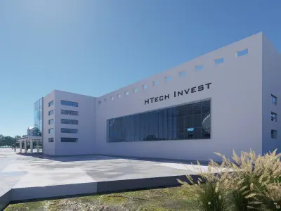 industrial building Low-poly 3D model