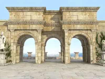 Ancient Ruin Gate 3D model