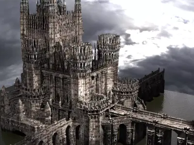 Sir Kay Kastle fortress 2 Kitbash extended 3D model