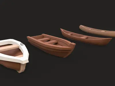 Stylized Ships Pack Low-poly 3D model
