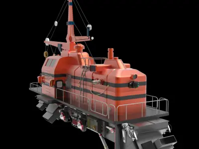 Spaceship rescue boat 3D model