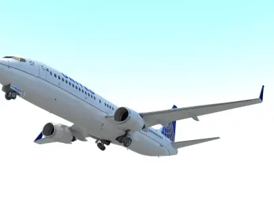 B 737-800 with Interior 3D model