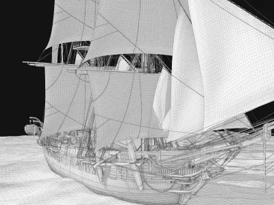 HMS Beagle 1831 - Charles Darwin Ship 3D model