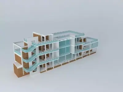 small office service building 3D model