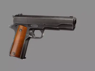 Pistol C127G Colt 45 M1911 Model Low Poly 3D Model Low-poly 3D model