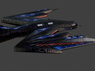 Fighter104 Low-poly 3D model