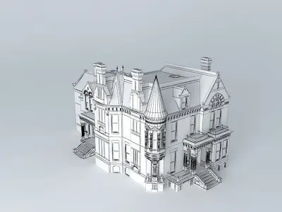 Victorian Mansion Free 3D model