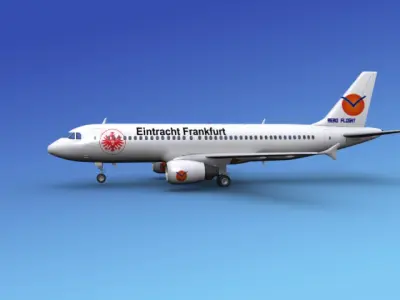 Airbus A320 Eintracht Frankfurt 3D model