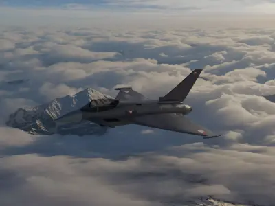 eurofighter typhoon - Austrian Airforce Low-poly 3D model