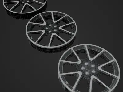 Range Rover 21in Wheels Low-poly 3D model