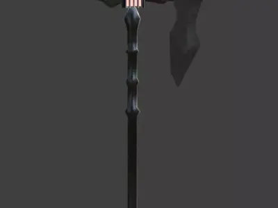 Battle Axe Game Ready Medieval Weapon PBR Low-poly 3D model