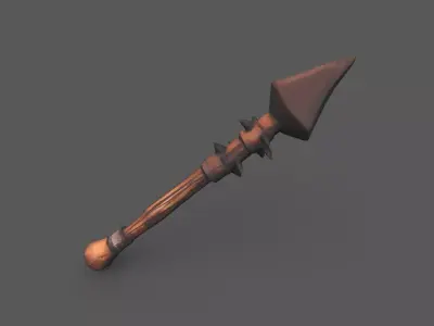 Primitive Spiked Club -Stylized 3D Game Asset Free low-poly 3D model