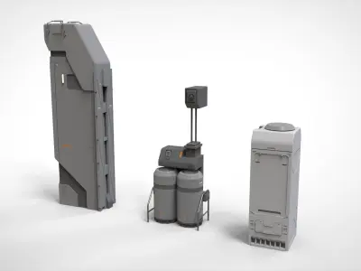 sci-fi Architecture kitbash 39 3D model