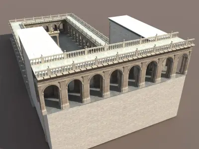Montecassino Castle - Patio 3D model