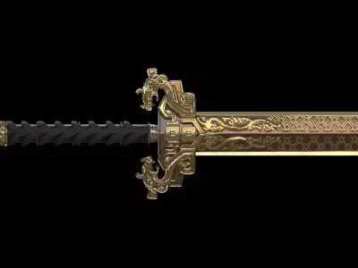 Shang Fangs sword weapon sword King bronze 3D model