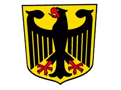 Coat of arms of Germany Low-poly 3D model