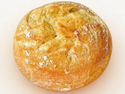 Round Bread 3D model