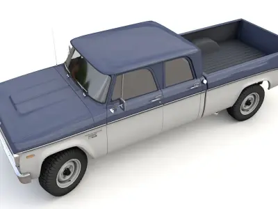 Dodge Power Wagon Crew Cab Truck 1970 3D model