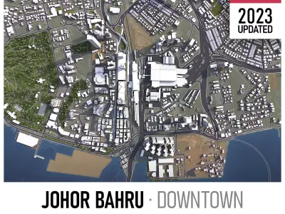 Johor Bahru Low-poly 3D model