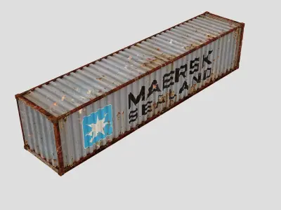 Cargo Shipping Container 3D model 03 Low-poly 3D model