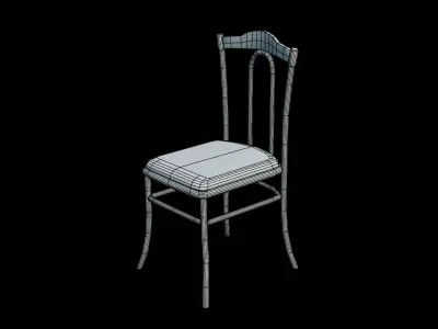 Wooden Kitchen Chair Free 3D model