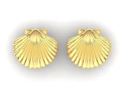 Shell earrings 3D model